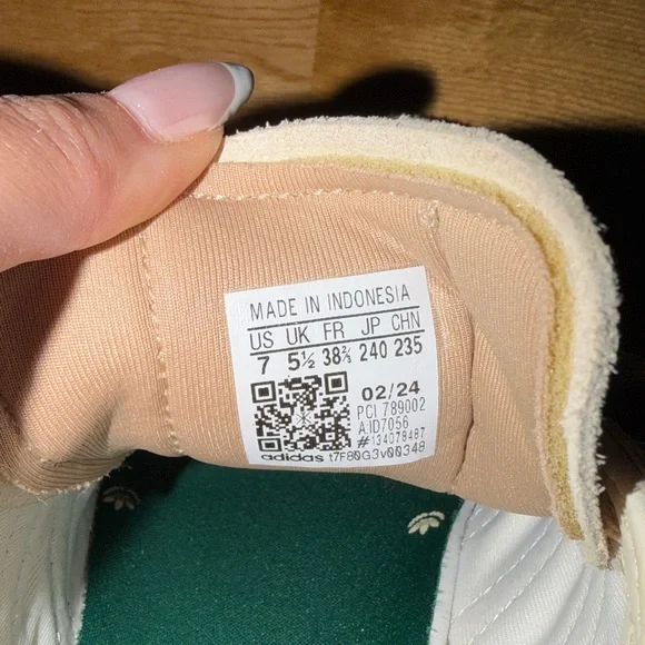 adidas Originals Gazelle Bold "Cream White/Green" - Picture 9 of 9